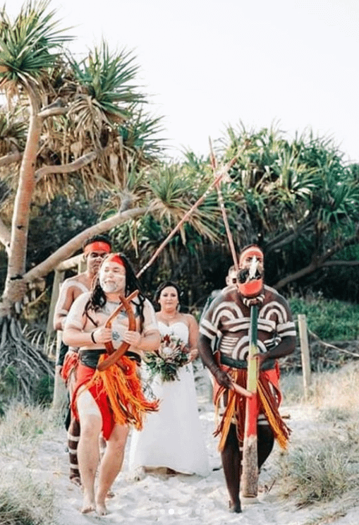 jade+otto+real+wedding+dreamtime+beach+indigenous+ceremony